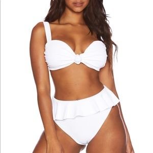 NWT Beach Riot Daisy Bottom White